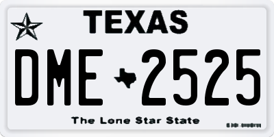 TX license plate DME2525