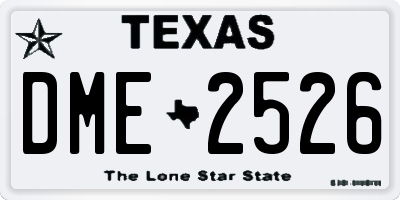 TX license plate DME2526