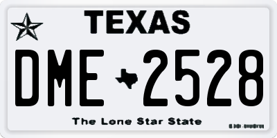 TX license plate DME2528