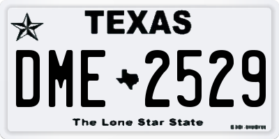 TX license plate DME2529
