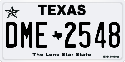 TX license plate DME2548