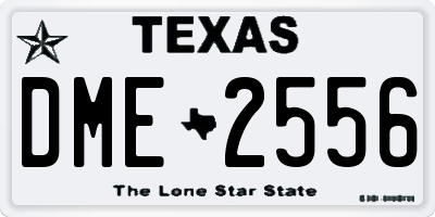 TX license plate DME2556