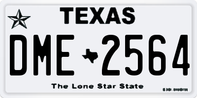 TX license plate DME2564