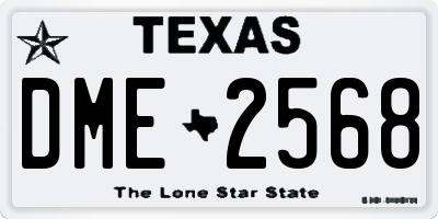 TX license plate DME2568