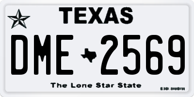 TX license plate DME2569