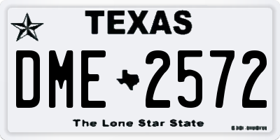 TX license plate DME2572