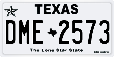TX license plate DME2573