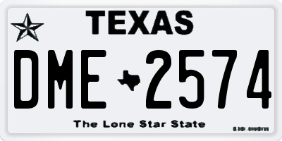 TX license plate DME2574