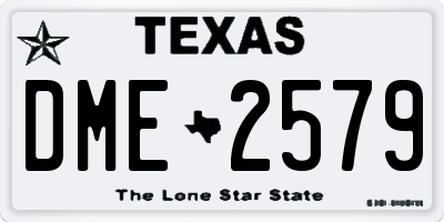 TX license plate DME2579
