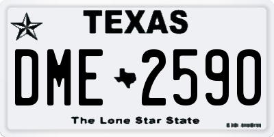 TX license plate DME2590