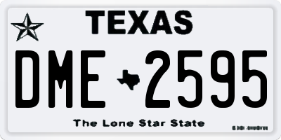 TX license plate DME2595