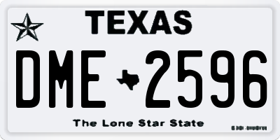 TX license plate DME2596
