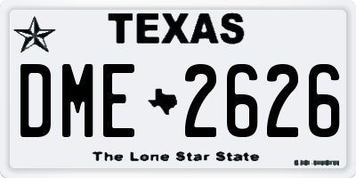 TX license plate DME2626