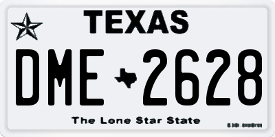 TX license plate DME2628