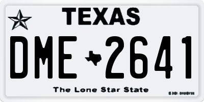 TX license plate DME2641