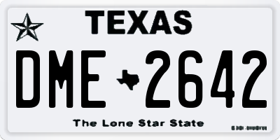 TX license plate DME2642