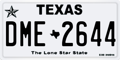 TX license plate DME2644
