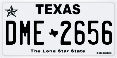 TX license plate DME2656