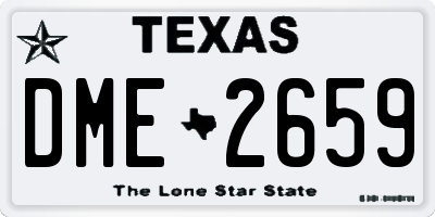 TX license plate DME2659