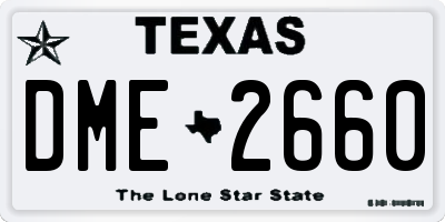 TX license plate DME2660