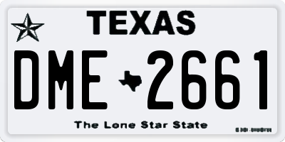 TX license plate DME2661