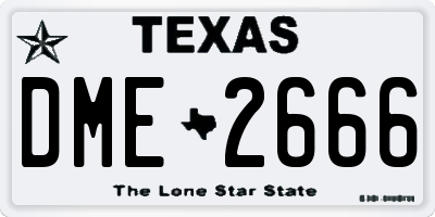 TX license plate DME2666