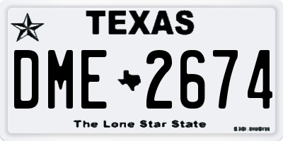 TX license plate DME2674