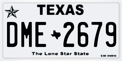 TX license plate DME2679