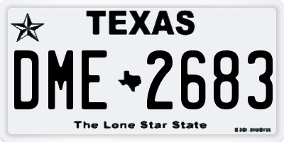 TX license plate DME2683