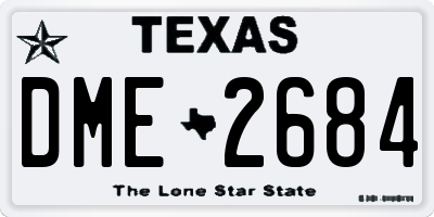 TX license plate DME2684