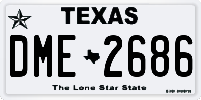 TX license plate DME2686