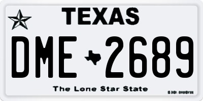 TX license plate DME2689
