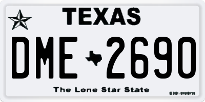 TX license plate DME2690