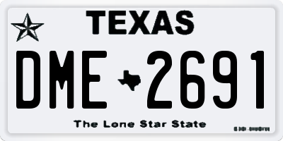 TX license plate DME2691