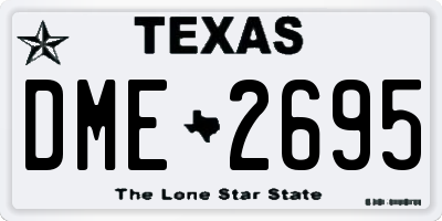 TX license plate DME2695