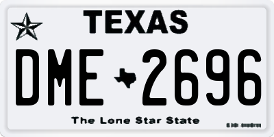 TX license plate DME2696
