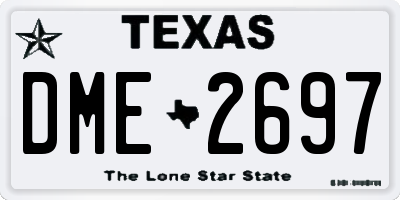 TX license plate DME2697