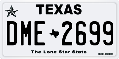 TX license plate DME2699