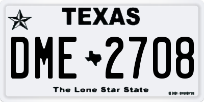 TX license plate DME2708