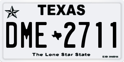 TX license plate DME2711