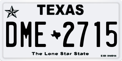 TX license plate DME2715