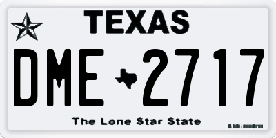 TX license plate DME2717