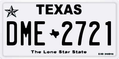 TX license plate DME2721