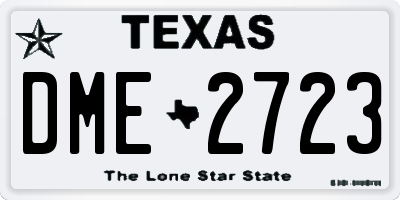 TX license plate DME2723