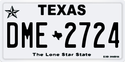 TX license plate DME2724