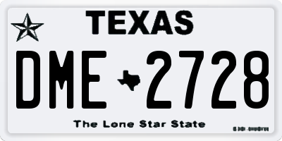 TX license plate DME2728