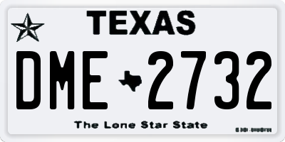 TX license plate DME2732