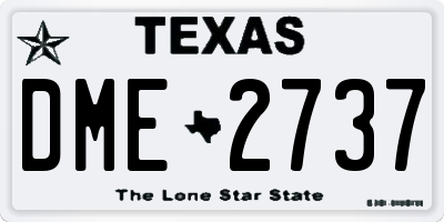 TX license plate DME2737