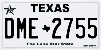 TX license plate DME2755
