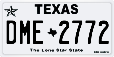 TX license plate DME2772